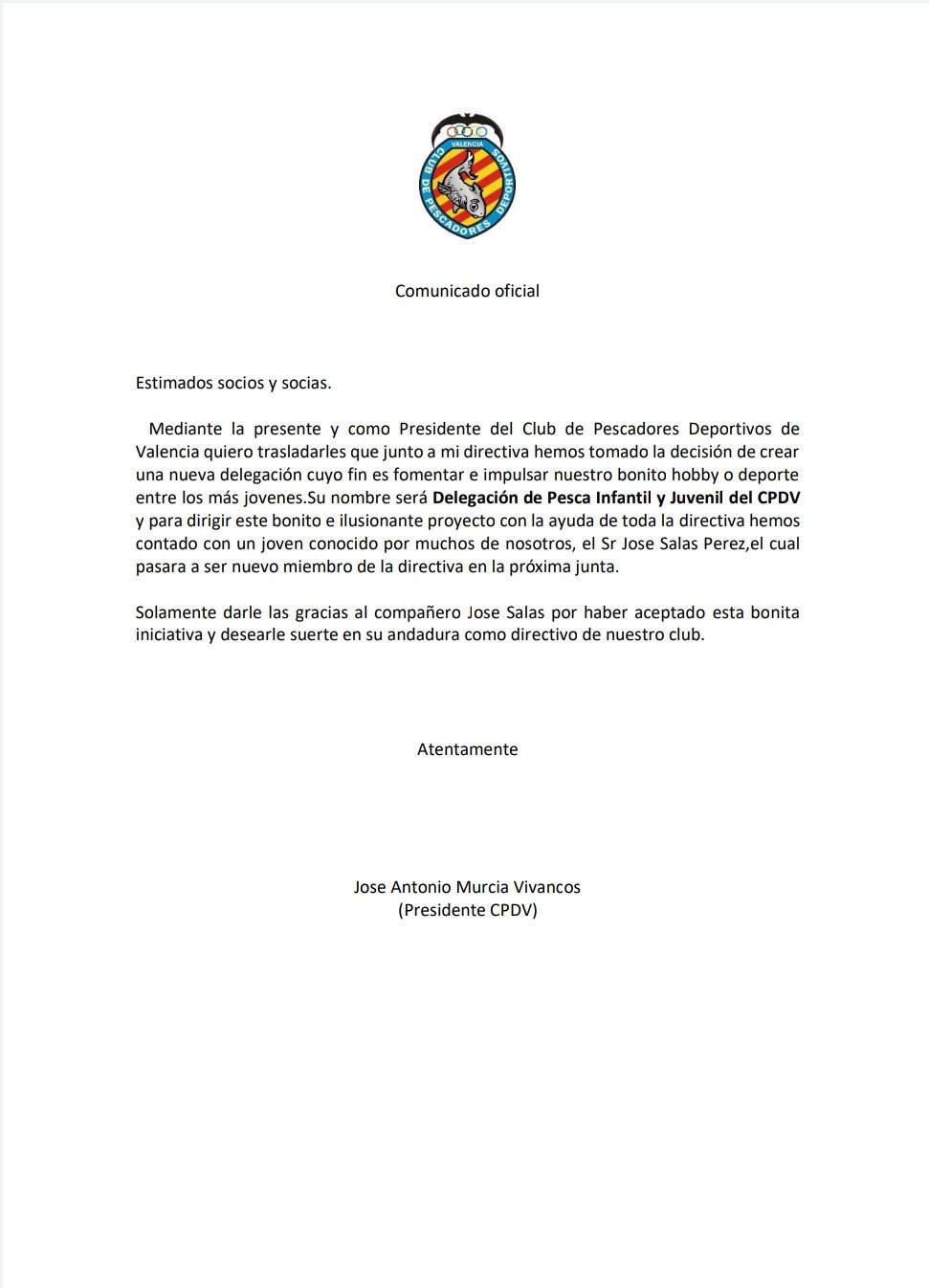 Delegación de pesca infantil y juvenil